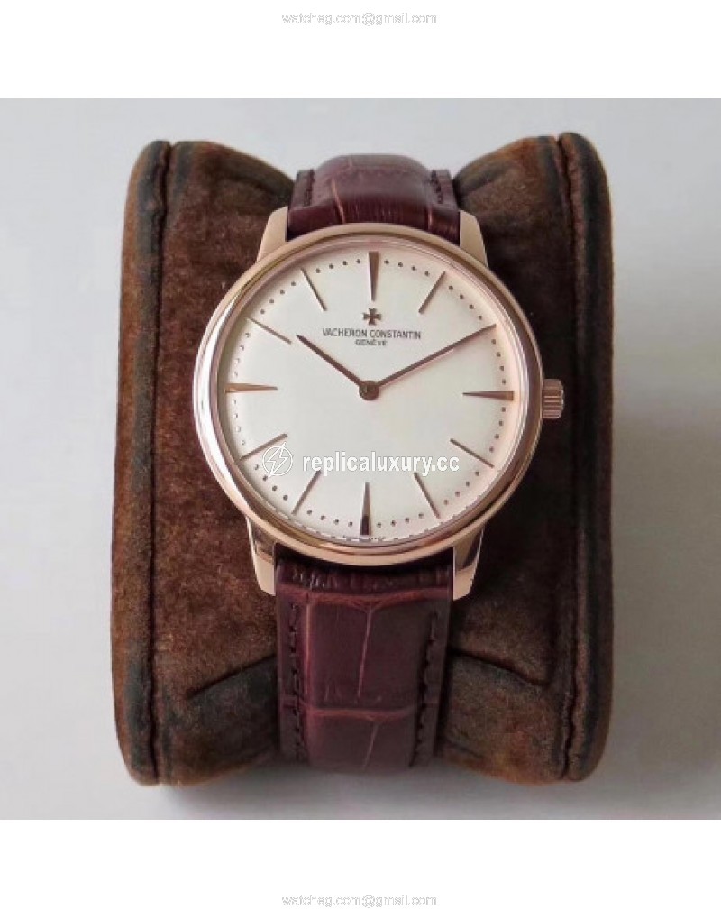 Vacheron Constantin Patrimony 81180/000R-9159 KZ Rose Gold Silver 