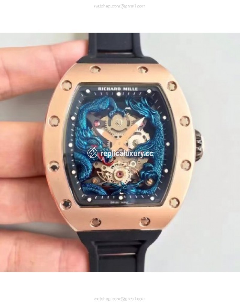 Richard Mille RM57-01 Jackie Chan Rose Gold Blue 
