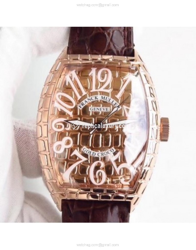 Franck Muller Gold Croco 8880 SC GOLD CRO Rose Gold Rose Gold 