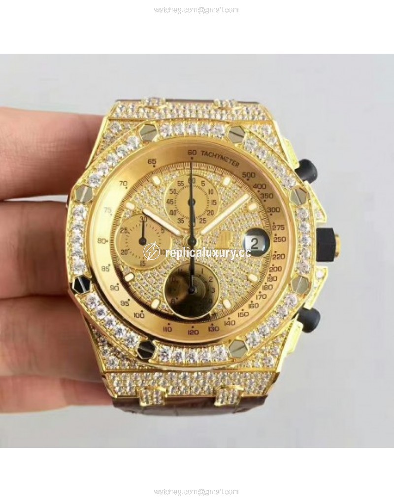 Audemars Piguet Royal Oak Offshore 26067OR.ZZ.D002CR.01 JF V2 Yellow Gold & Diamonds Diamond 
