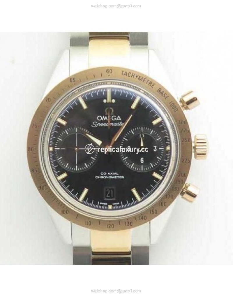 Omega Speedmaster ?57 Chronograph 41.5MM 331.20.42.51.01.002 OM Stainless Steel & Rose Gold Black 