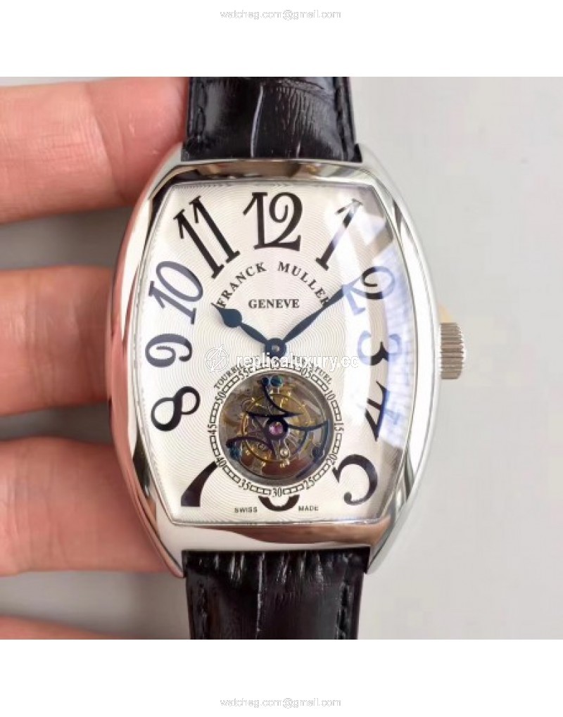 Franck Muller Cintree Curvex Imperial Tourbillon 8880 T LH Stainless Steel White 