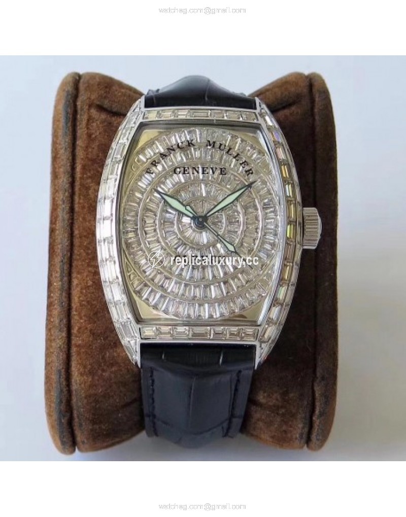 Franck Muller Cintree Curvex 8880 CC AT D ABF Stainless Steel & Diamonds Diamond 