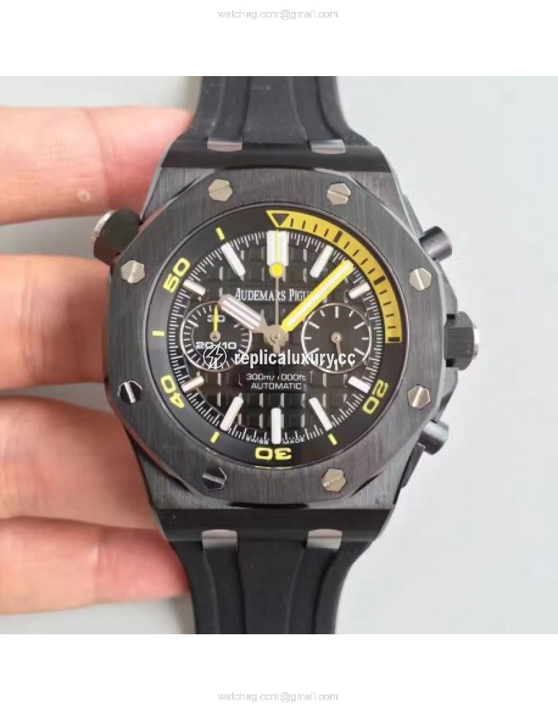 Audemars Piguet Royal Oak Offshore Diver Chronograph 26703 JH Black Ceramic Black 