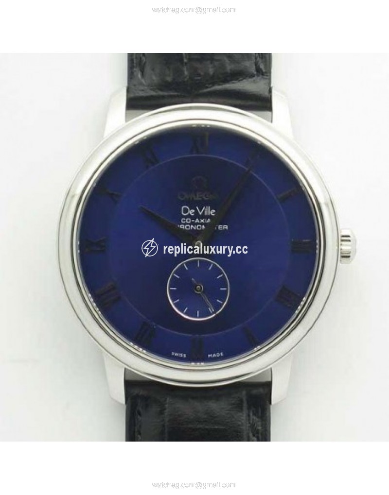 Omega De Ville Prestige Co-Axial Small Seconds 39MM 4813.50.01 TWF Stainless Steel Blue 