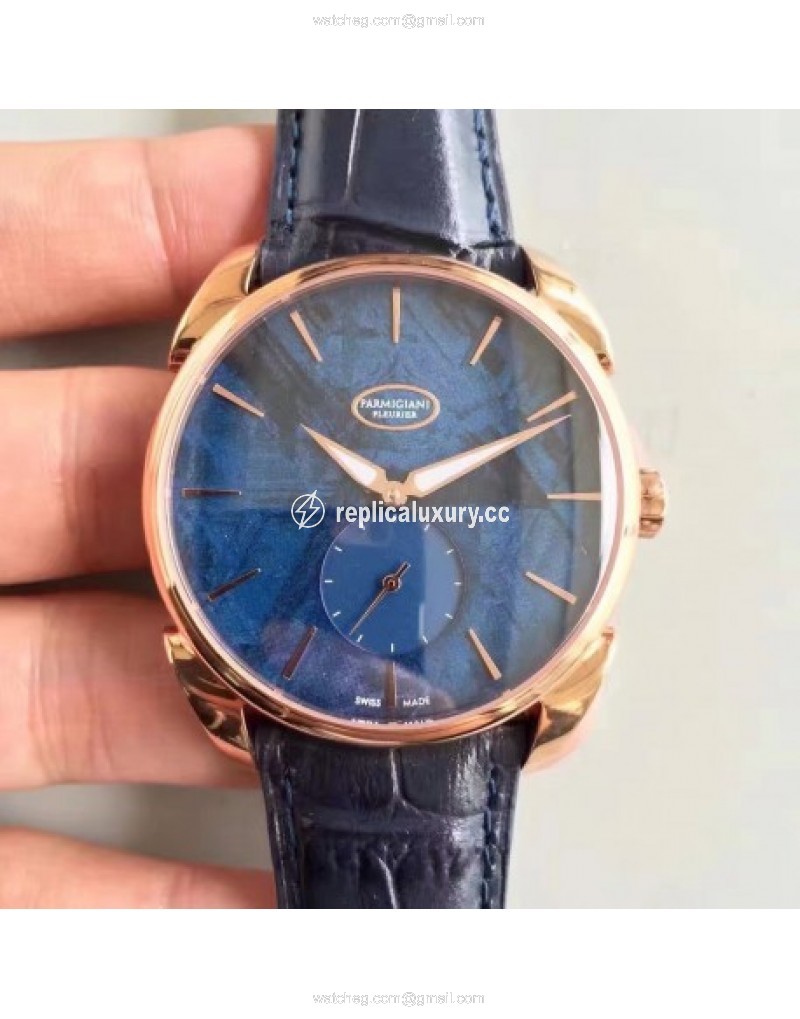 Parmigiani Fleurier Tonda 1950 PFC267-1000600-HA3141 Rose Gold Meteorite Blue 