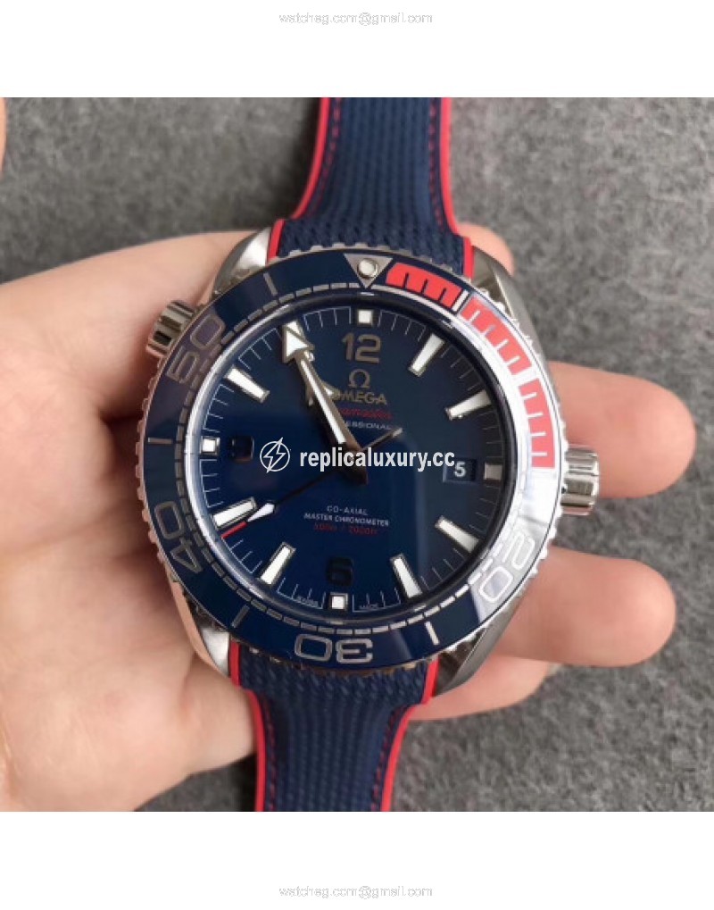 Omega Seamaster Planet Ocean 600M Pyeongchang 2018 522.32.44.21.03.001 VS Stainless Steel Blue 