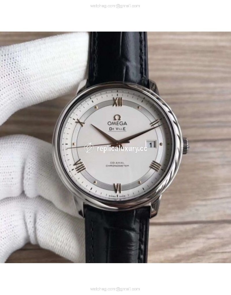 Omega De Ville Prestige Co-Axial 39.5MM 424.13.40.20.02.005 GP V2 Stainless Steel Silver 