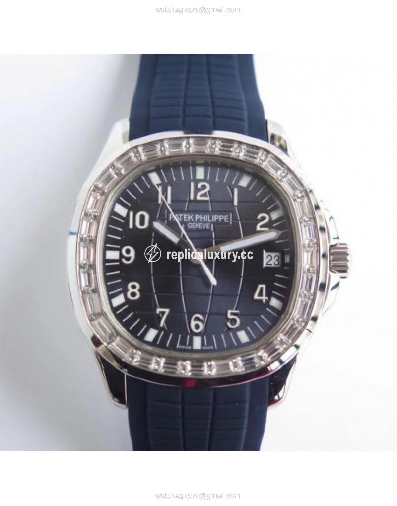 Patek Philippe Aquanaut Jumbo 5167 KM Stainless Steel & Diamond Blue 