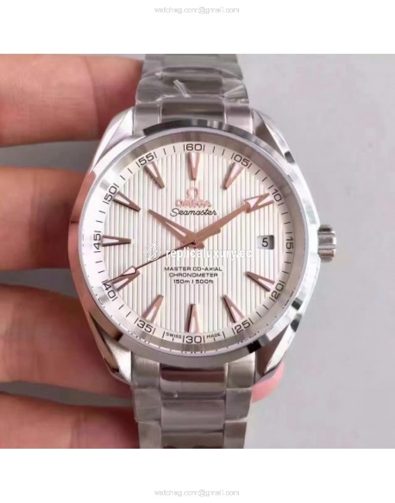 Omega Seamaster Aqua Terra 150M Master Co-Axial 231.13.42.21.02.003 KW Stainless Steel White 