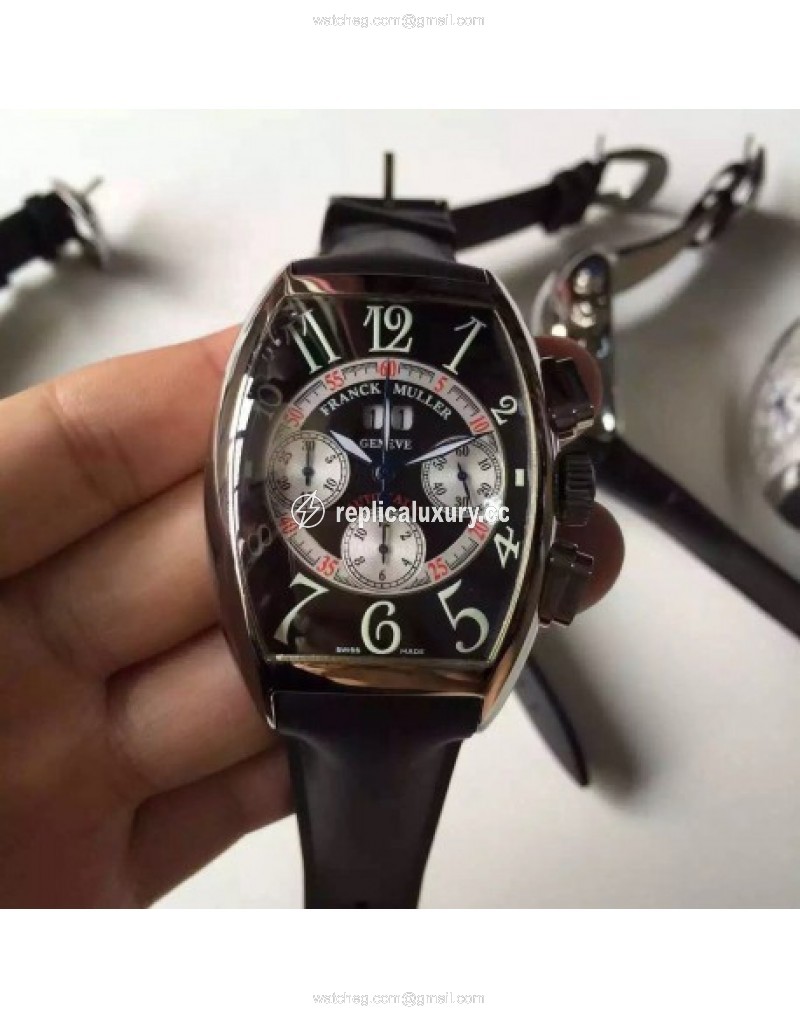 Franck Muller Cintree Curvex Chronograph FM 7850 CC GG Stainless Steel Black 