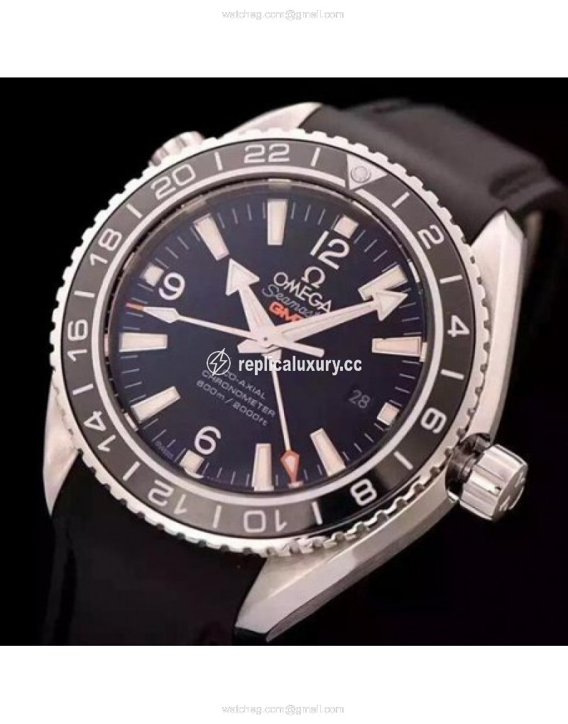 Omega Seamaster Planet Ocean GMT Stainless Steel Black 
