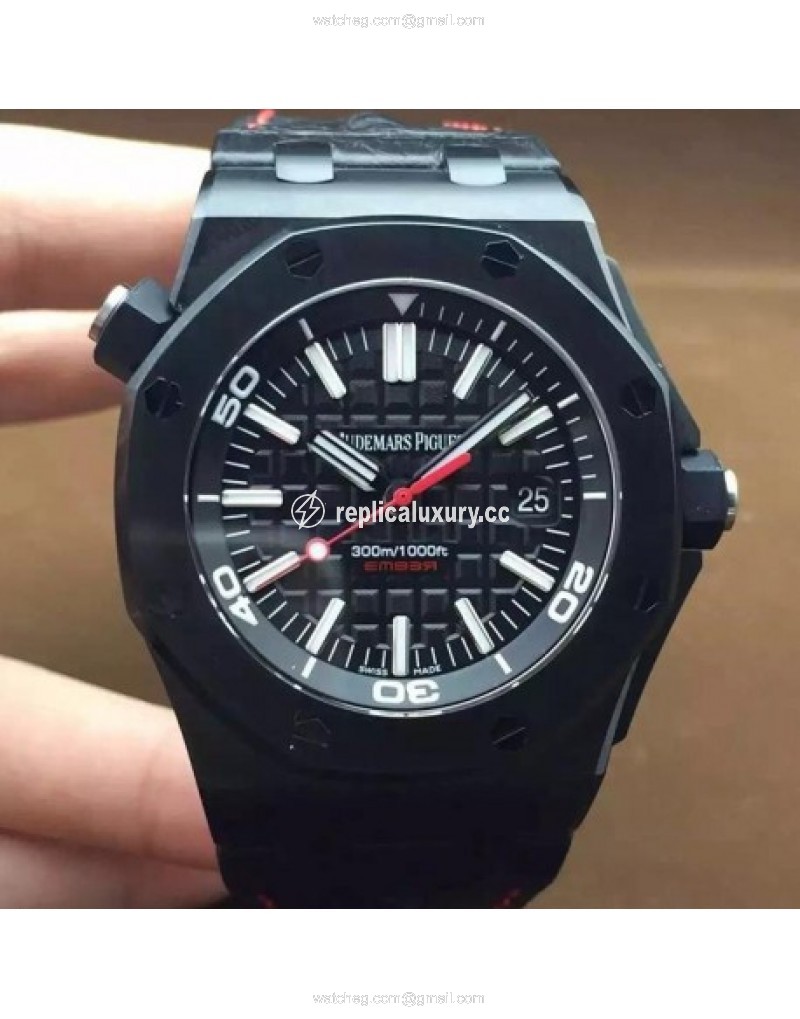 Audemars Piguet Royal Oak Offshore Diver Ember Limited Edition Black Ceramic Black 