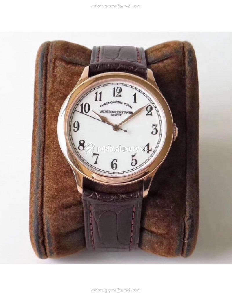 Vacheron Constantin Historiques Chronometre Royal 1907 86122/000R-9362 GS Rose Gold White 