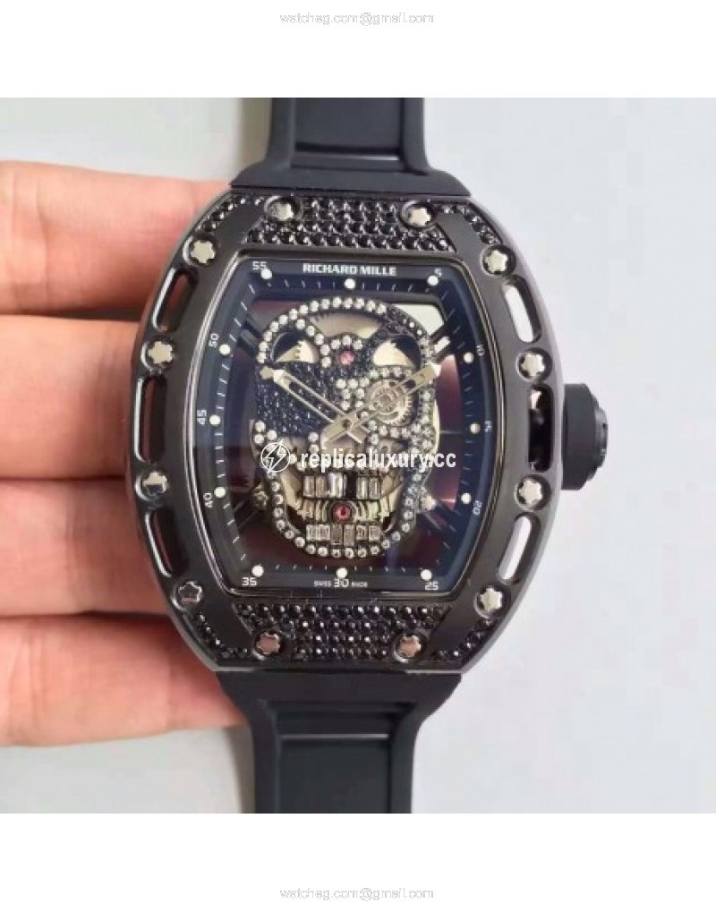 Richard Mille RM052 SF PVD & Black Diamond Diamond Skull 