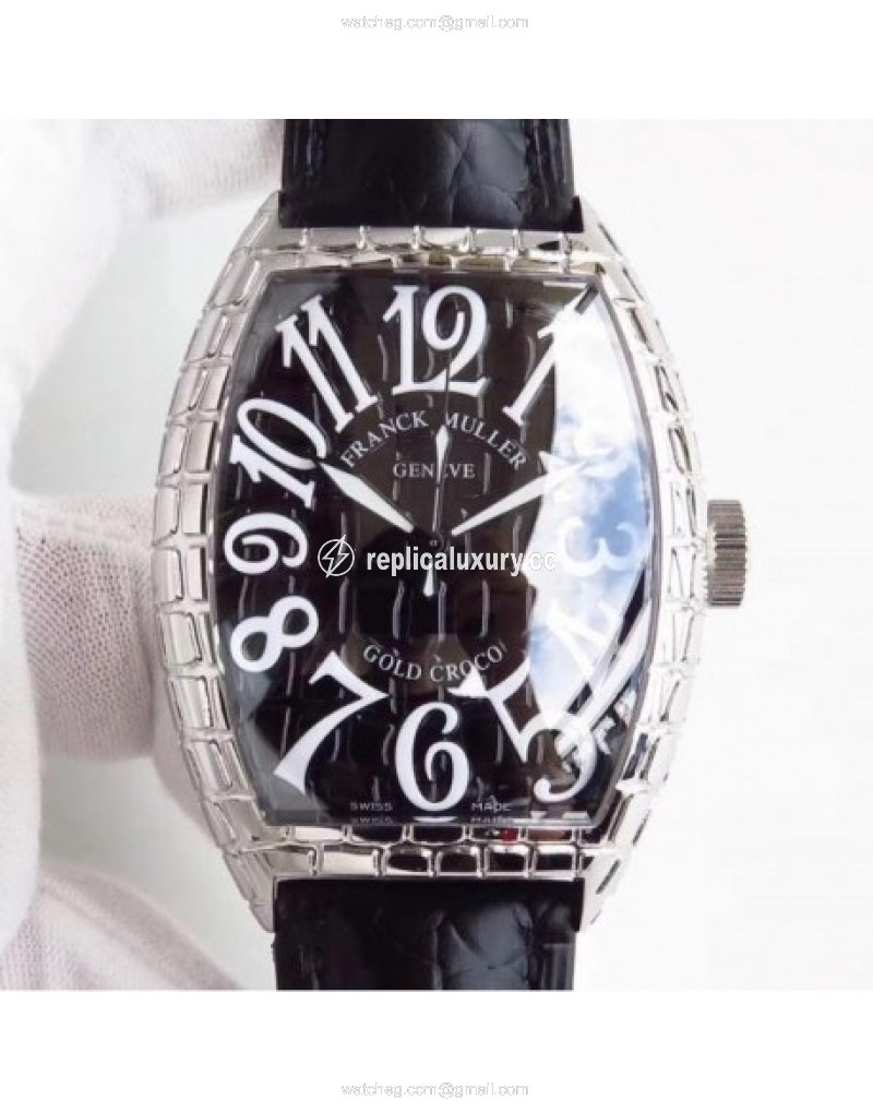 Franck Muller Black Croco 8880 CH BLK CRO Noob Stainless Steel Black 