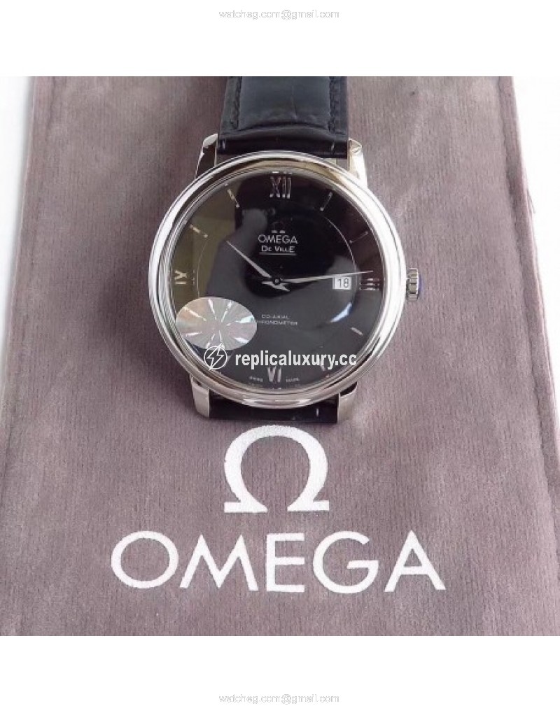 Omega De Ville Prestige Co-Axial 39.5MM 424.13.40.20.01.001 MKS V4 Stainless Steel Black 