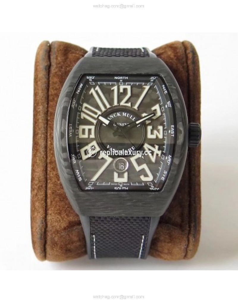 Franck Muller Vanguard Automatic Carbon V 45 SC DT NR BR Noob Forged Carbon forged Carbon 