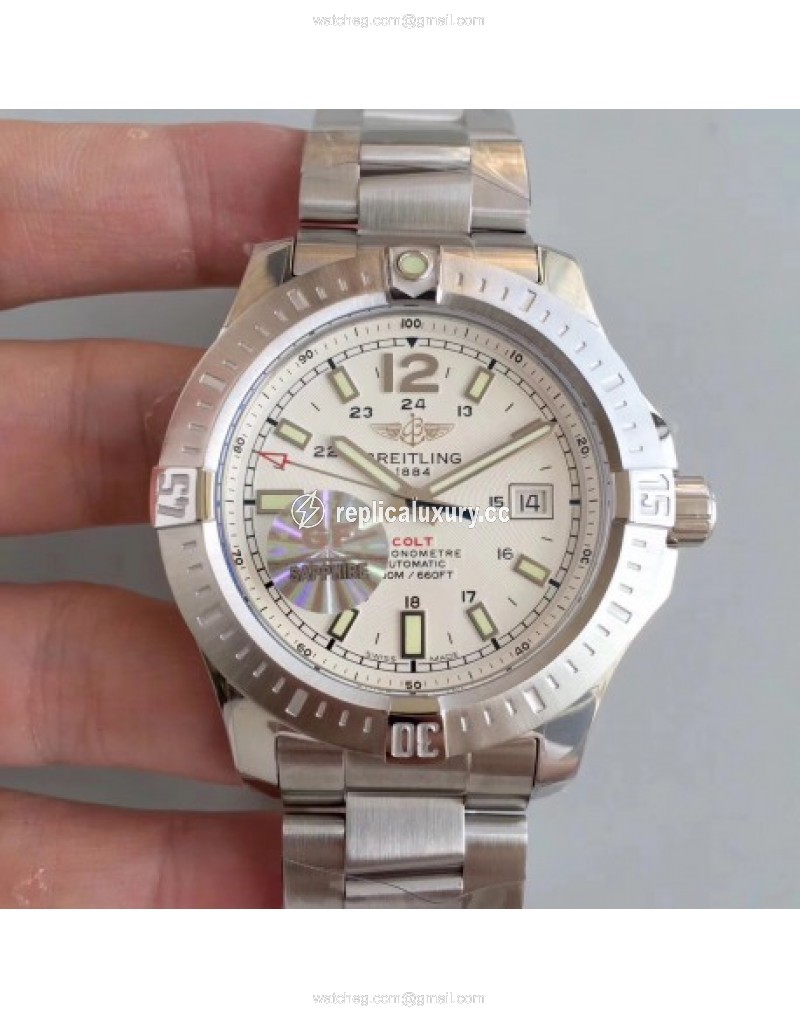 Breitling Colt Automatic 44MM A1738811-G791 GF Stainless Steel White 