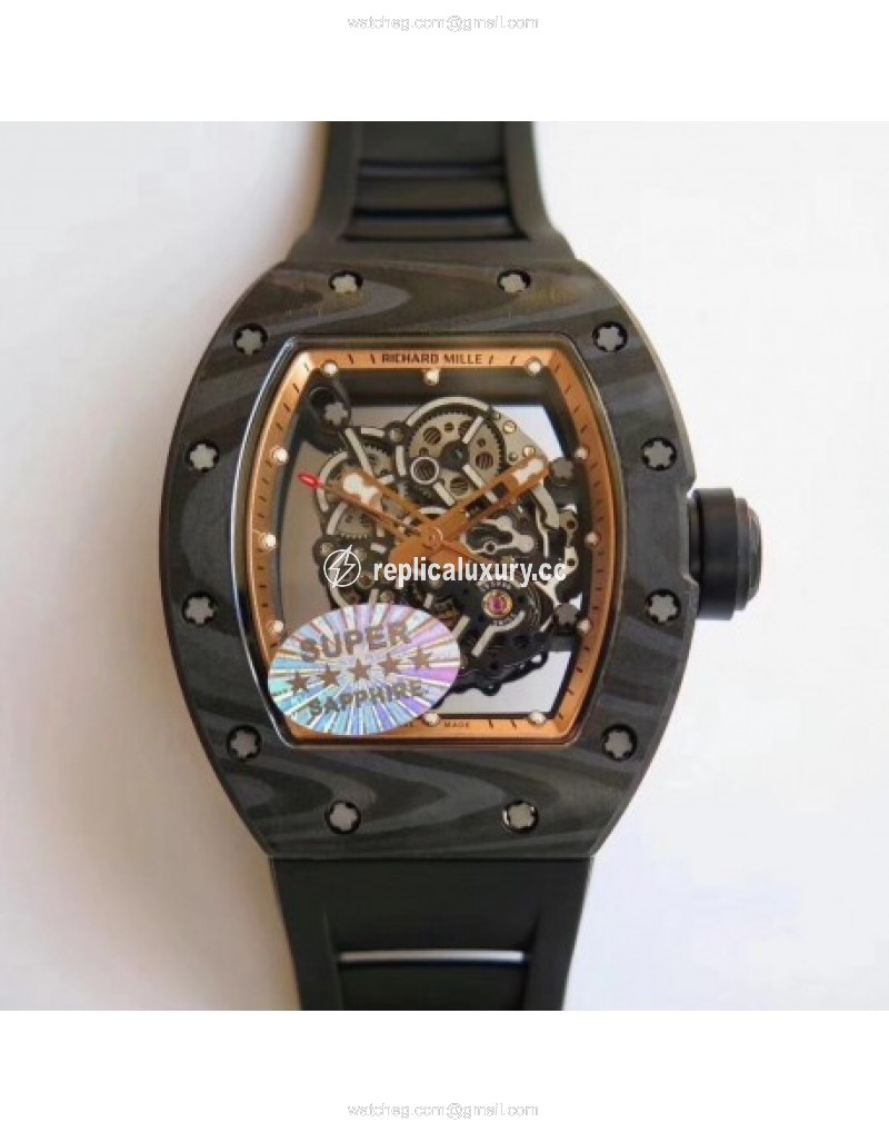 Richard Mille RM055 Bubba Watson KV Forged Carbon Rose Gold Skeleton 