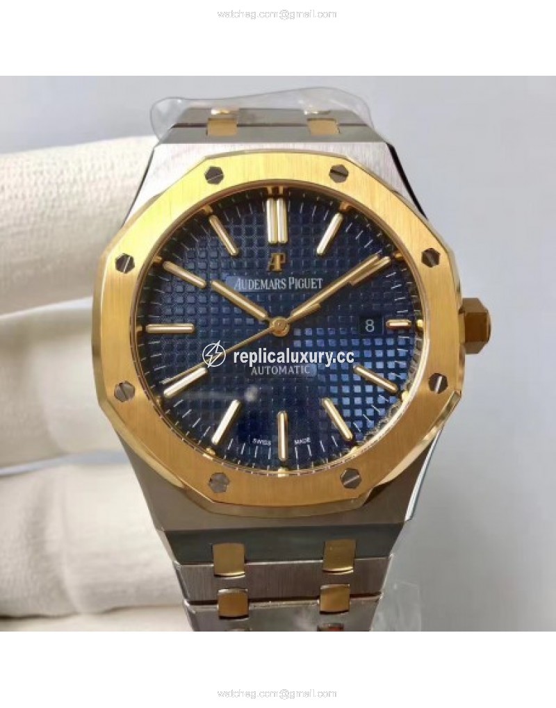Audemars Piguet Royal Oak 15400 JF Stainless Steel & Yellow Gold Blue 