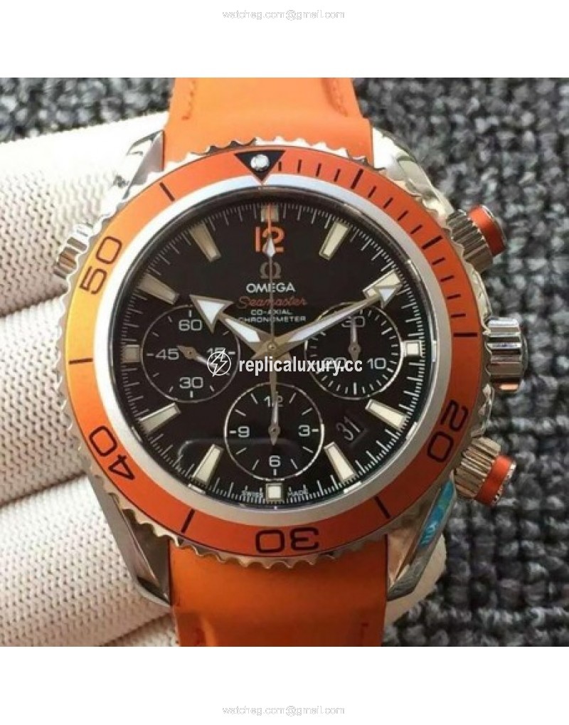 Omega Seamaster Planet Ocean Chronograph Stainless Steel Black 