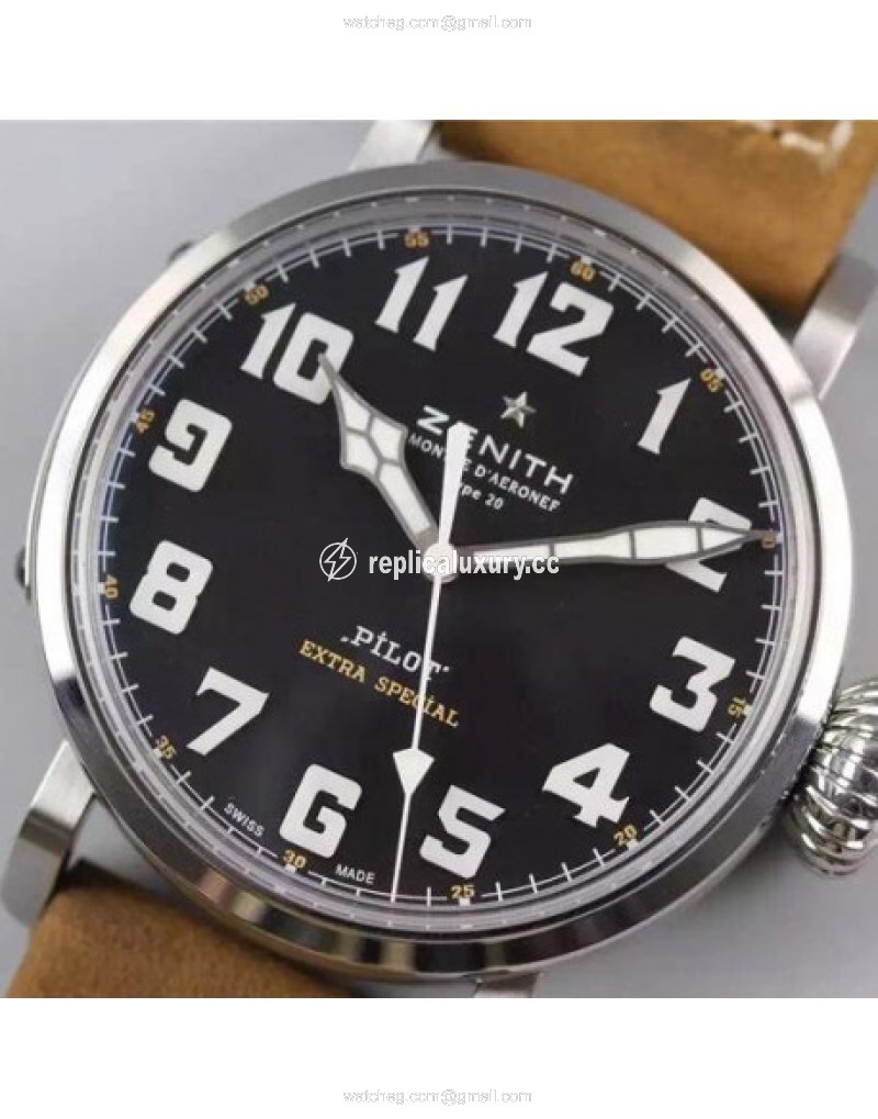 Zenith Pilot Type 20 GMT SS/LE 45mm Best Edition Black 