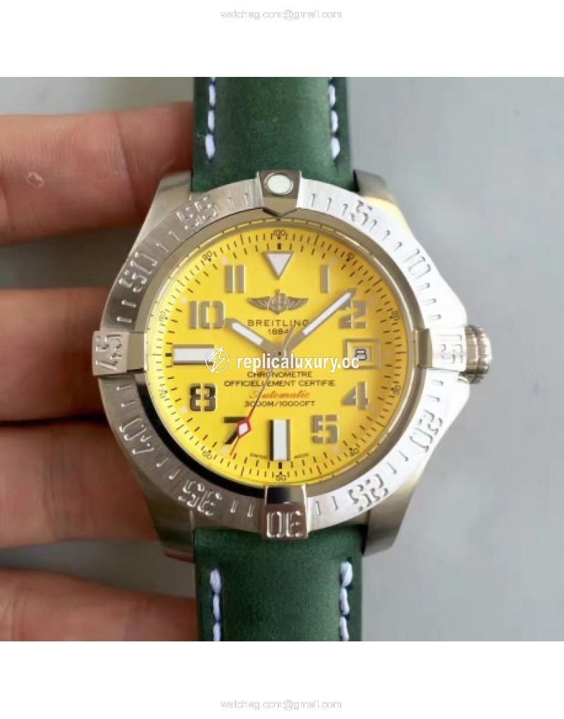 Breitling Avenger II Seawolf A1733110/I519/189X/A20BASA.1 Noob Stainless Steel Yellow 