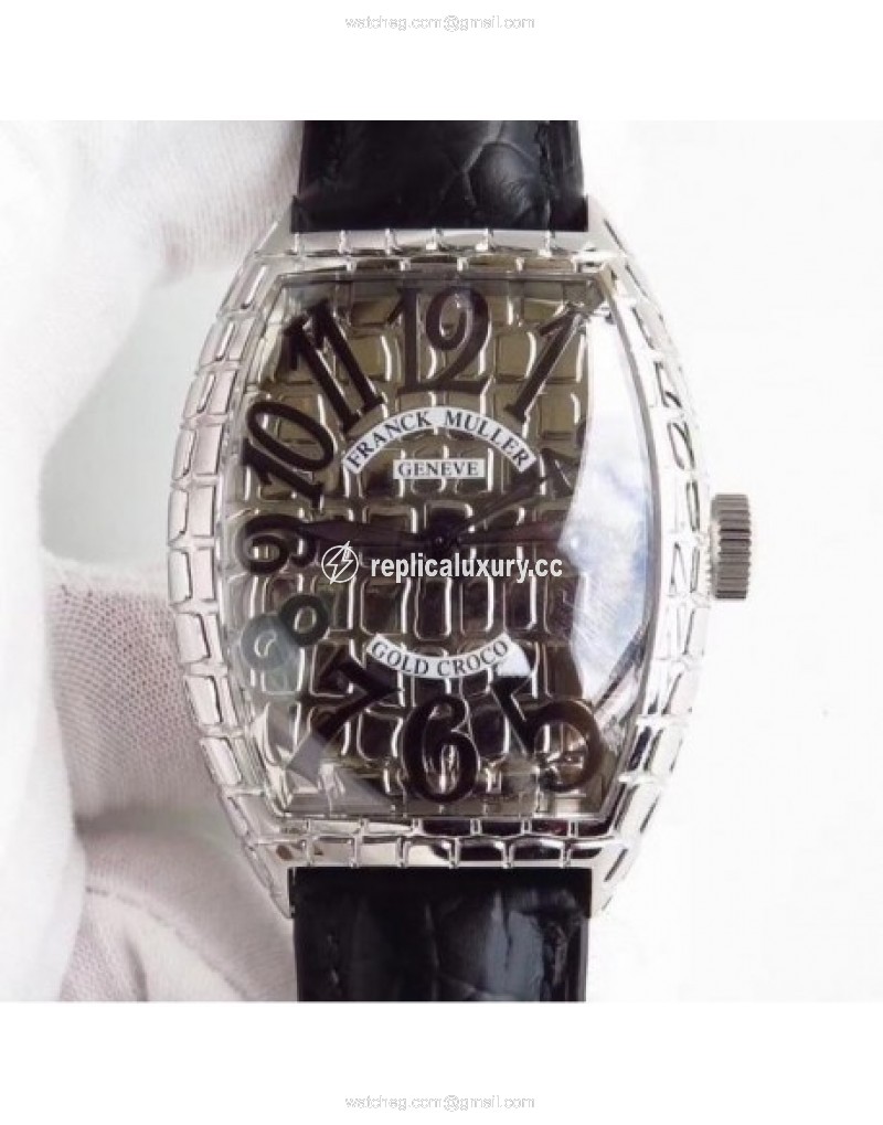 Franck Muller Iron Croco 8880 CH IRO CRO Noob Stainless Steel Silver 