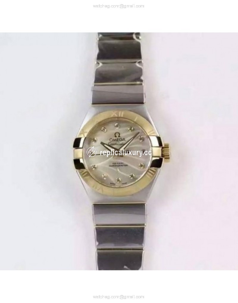 Omega Constellation Double Eagle Lady 27MM Stainless Steel & Yellow Gold Gold 