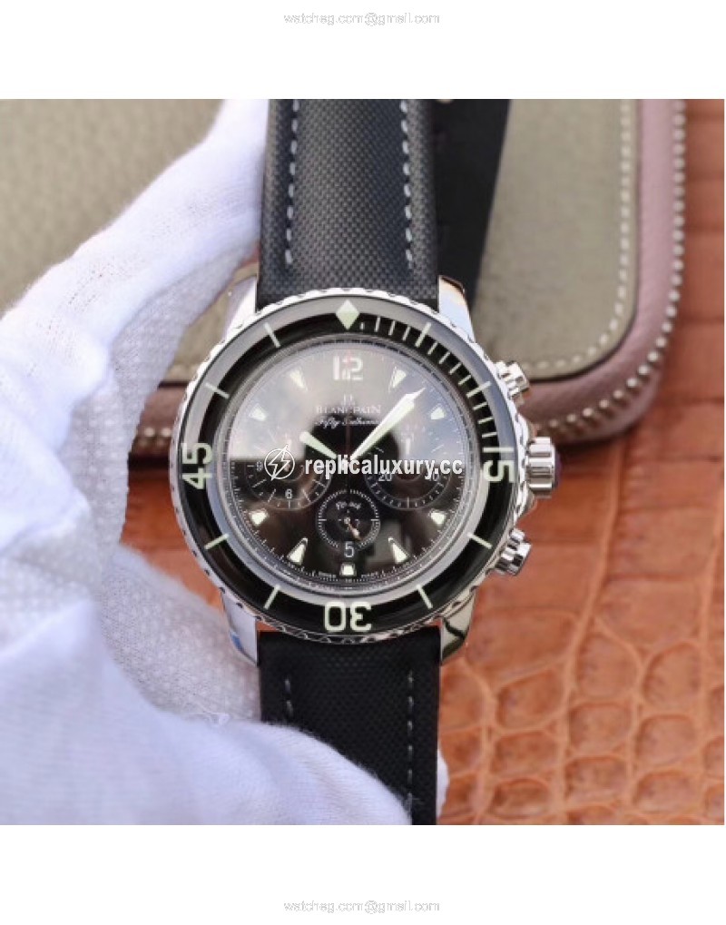Blancpain Fifty Fathoms Chronograph Flyback 5085F 1130 52A OM Stainless Steel Black 