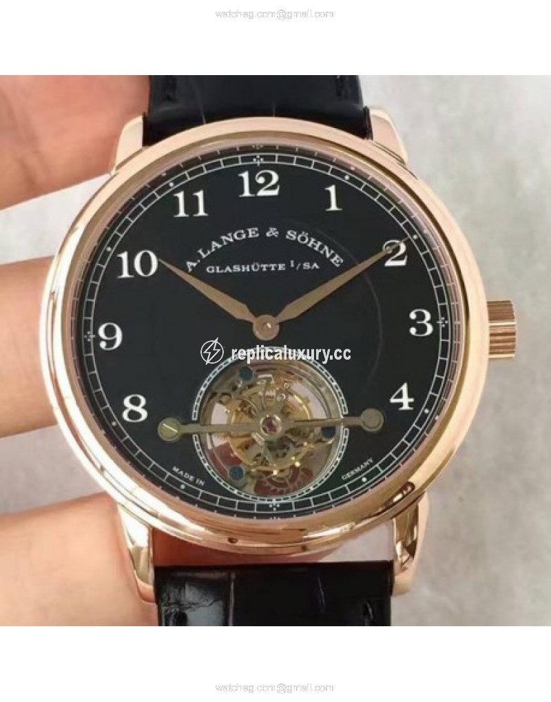A. Lange & Sohne 1815 Tourbillon 730.032 Rose Gold Black 