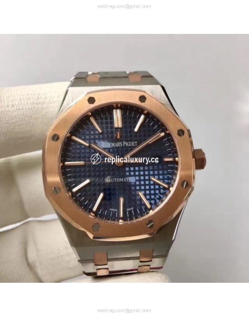 Audemars Piguet Royal Oak 15400 JF Stainless Steel & Rose Gold Blue 