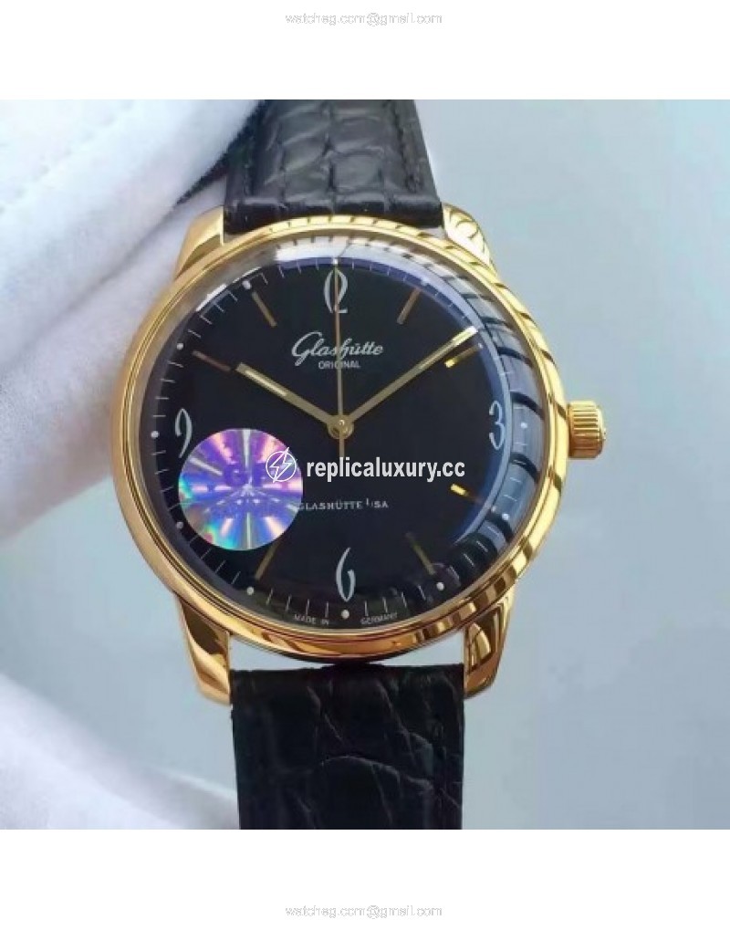 Glashutte Senator Sixties 39-52-01-01-04 GF Rose Gold Black 