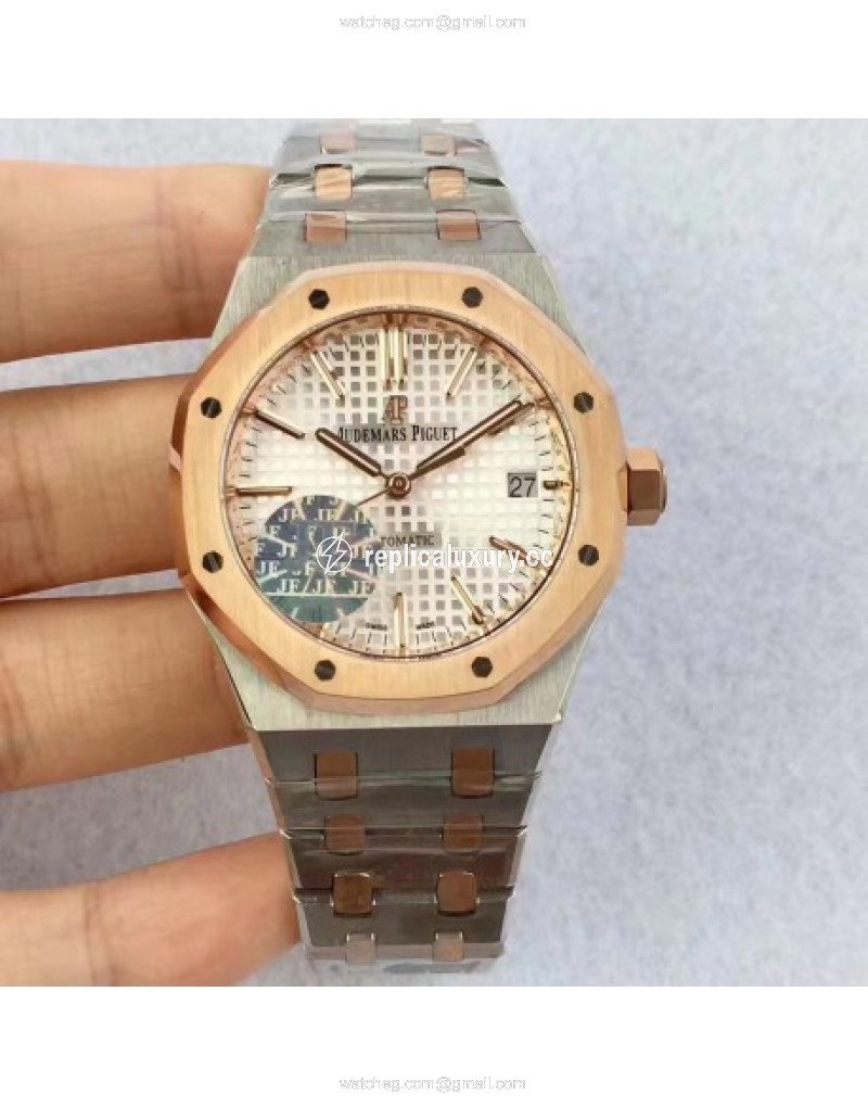 Audemars Piguet Royal Oak 15450 JF Stainless Steel & Rose Gold Silver 