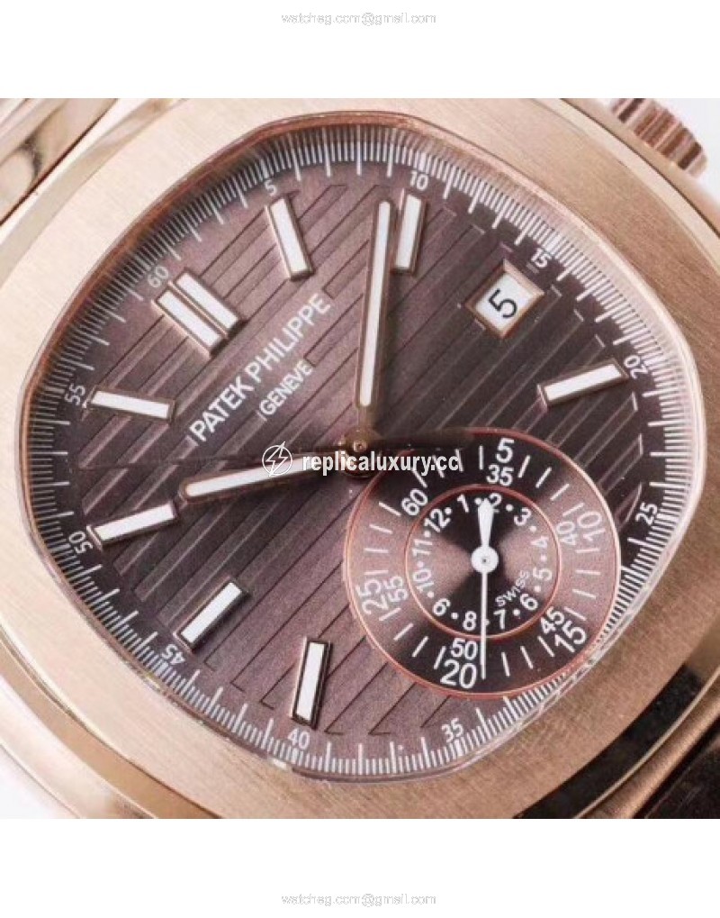 Patek Philippe Nautilus Chronograph 5980/1R PP Rose Gold Chocolate 