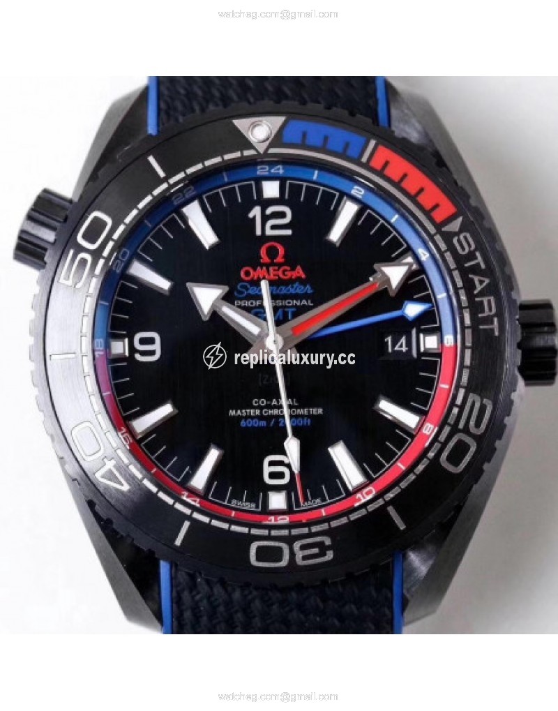 Omega Seamaster Planet Ocean 600M ETNZ Deep Black GMT 215.92.46.22.01.004 VS Ceramic Black 