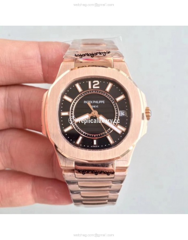 Patek Philippe Nautilus Ladies 7011-1R JJ Rose Gold Black 