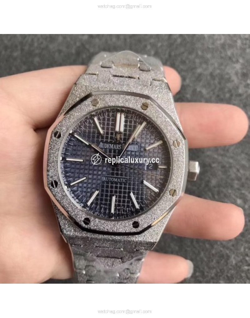 Audemars Piguet Royal Oak Frosted Gold 41MM 15410BC Noob Stainless Steel Black 