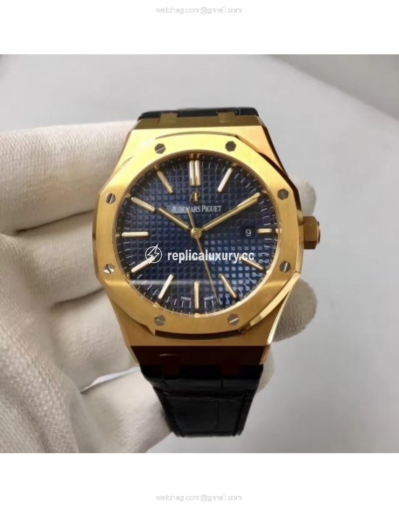 Audemars Piguet Royal Oak 15400 JF Yellow Gold Blue 