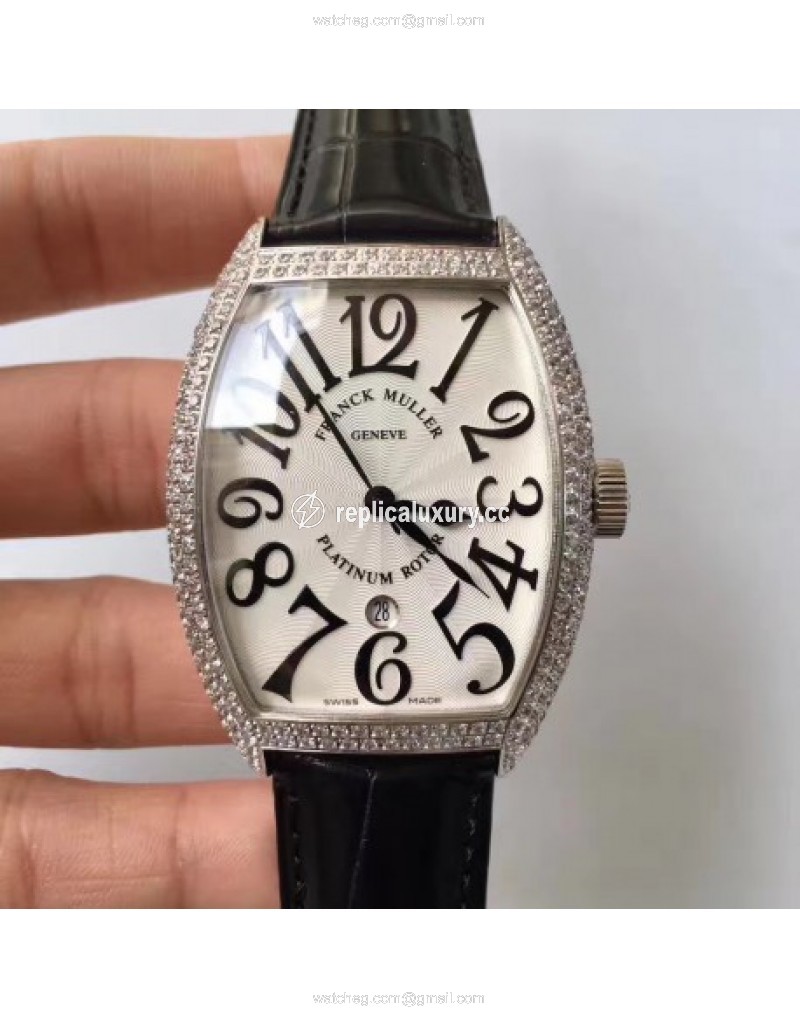Franck Muller 7880 SC DT Platinum Rotor ZX Stainless Steel & Diamonds White 