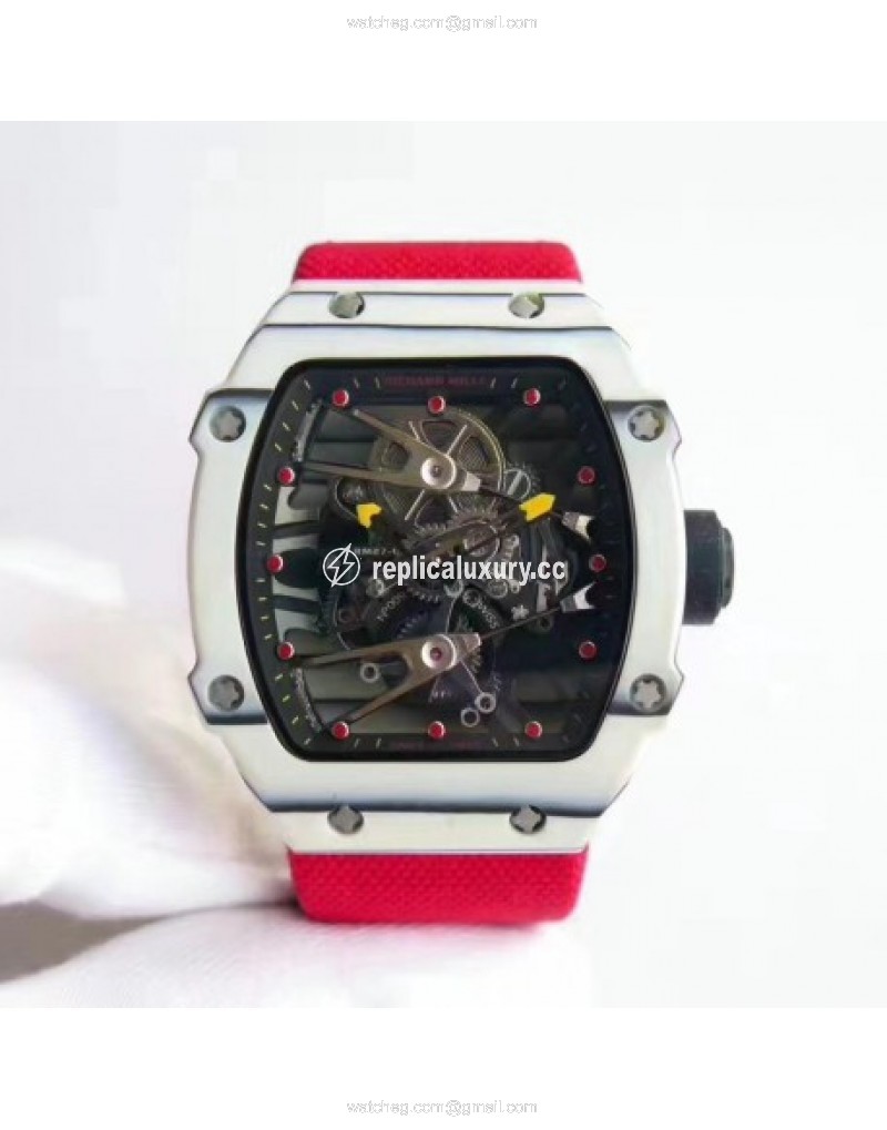 Richard Mille RM27-02 Rafael Nadal KV White Forged Carbon Black Skeleton 