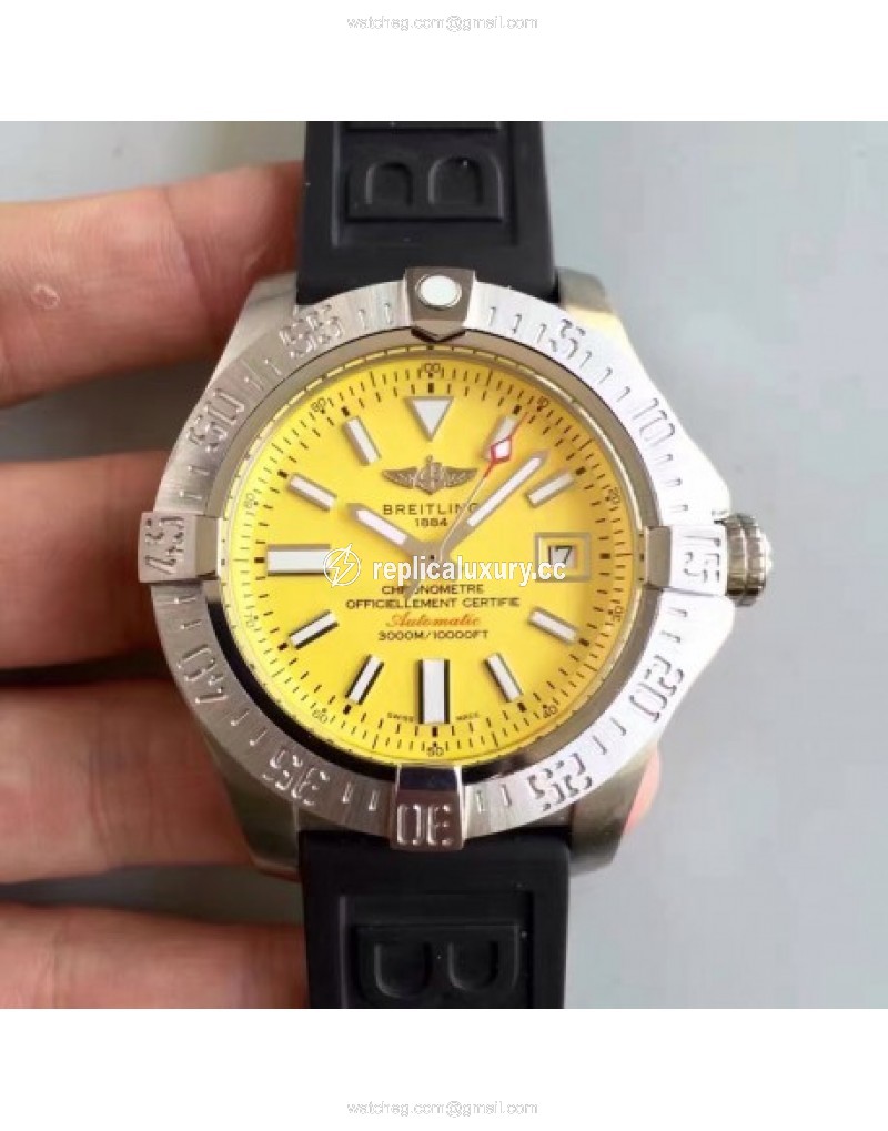 Breitling Avenger II Seawolf A1733110/BC30/152S/A20SS.1 Noob Stainless Steel Yellow 