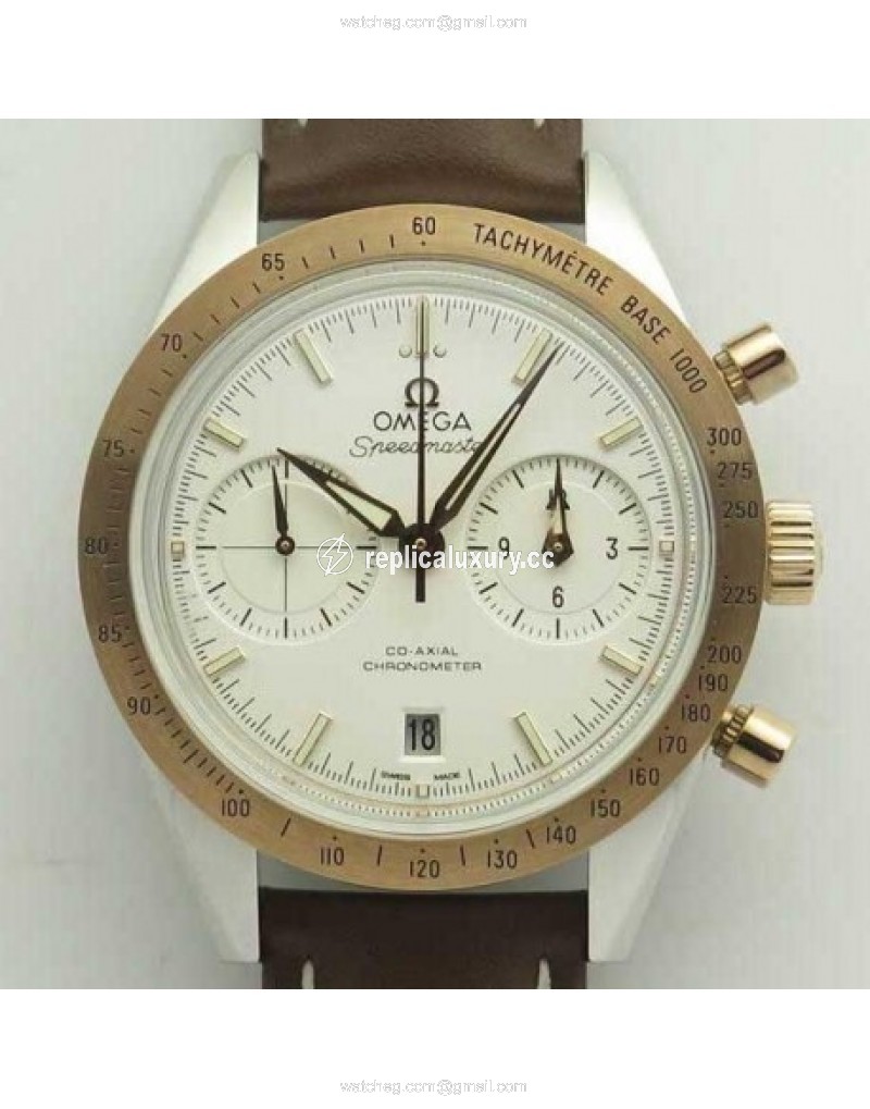 Omega Speedmaster ?57 Chronograph 41.5MM 331.22.42.51.01.001 OM Stainless Steel & Rose Gold White 
