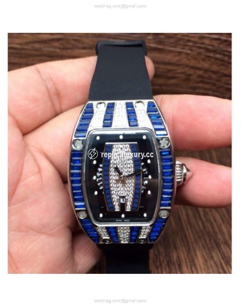 Richard Mille RM007 Lady Stainless Steel Blue Diamonds 