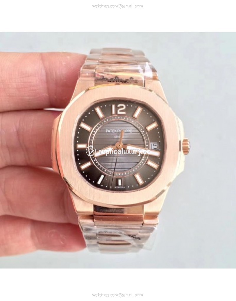 Patek Philippe Nautilus Ladies 7011-1R JJ Rose Gold Brown 