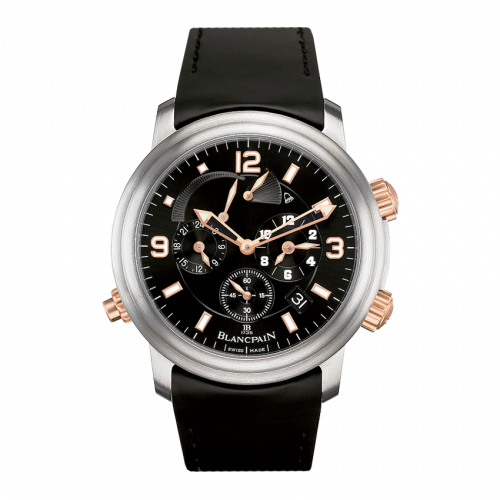 Blancpain Leman Reveil GMT Titanium / Red Gold / Black / Rubber 2041-12A30-64B
