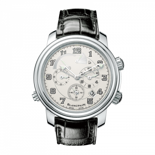 Blancpain Leman Reveil GMT Stainless Steel / Opaline / Alligator 2041-1542M-53B