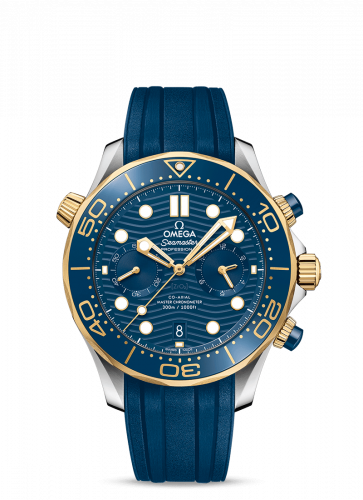 Omega Seamaster Diver 300M Master Co-Axial 44 Chronograph Stainless Steel / Yellow Gold / Blue / Rubber 210.22.44.51.03.001