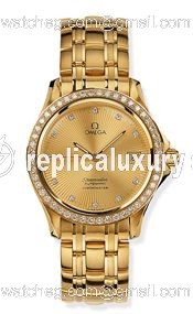 Omega Seamaster 120M Automatic 36.25 Yellow Gold / Diamond / Champagne 2105.15.00